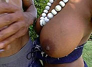 hot black slut with perfect tits licks penis
